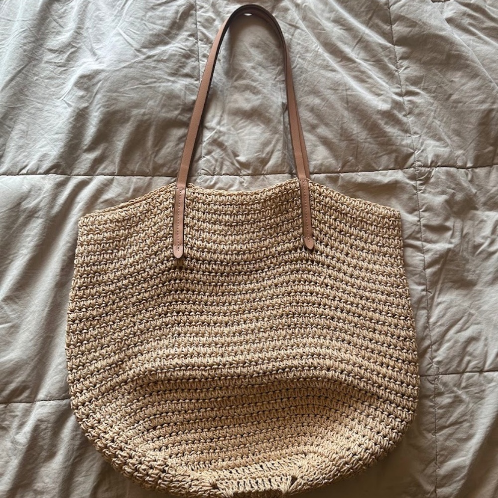 J.Crew Woven Straw Market Shopping | NWOT